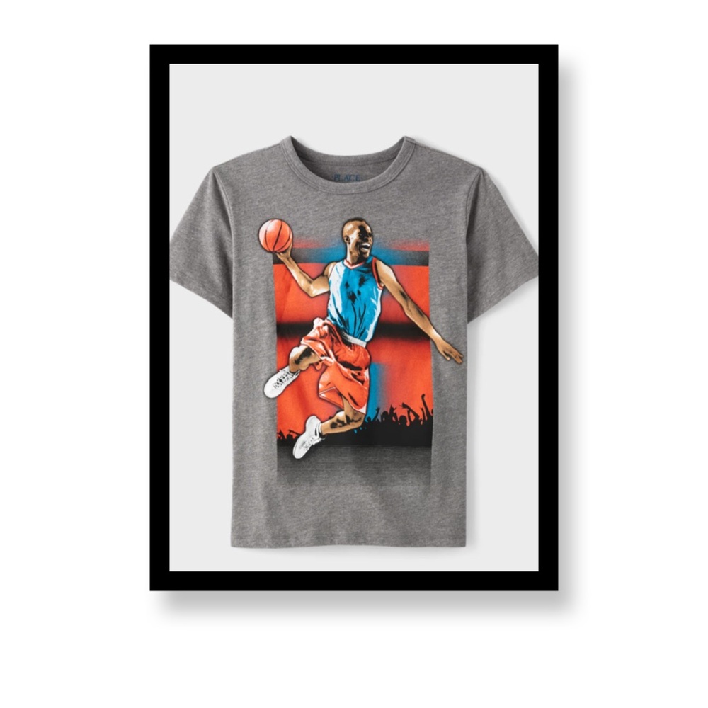 ‼️‼️Clearance -NWT- Kids Graphic Basketball T-Shirt - Gray